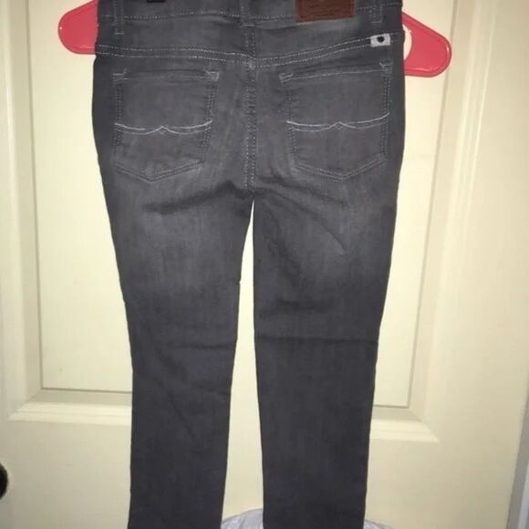 🍭 LUCKY BRAND Y2K Zoe Skinny Jeans Gray Distressed Beaded GIRL’S 10 EUC 🎉HP🎉 - Picture 12 of 16